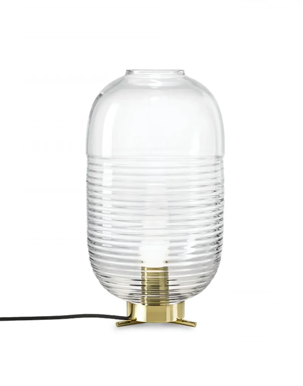 Lantern Table Lamp - Clear, Crystal Glass