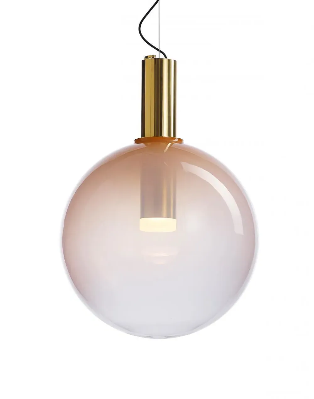 Large Ball Pendant Light - Pink, Glass image