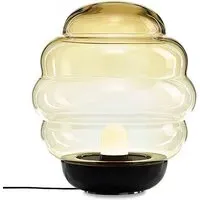 Large Floor Light - Amber, Blown Glass
