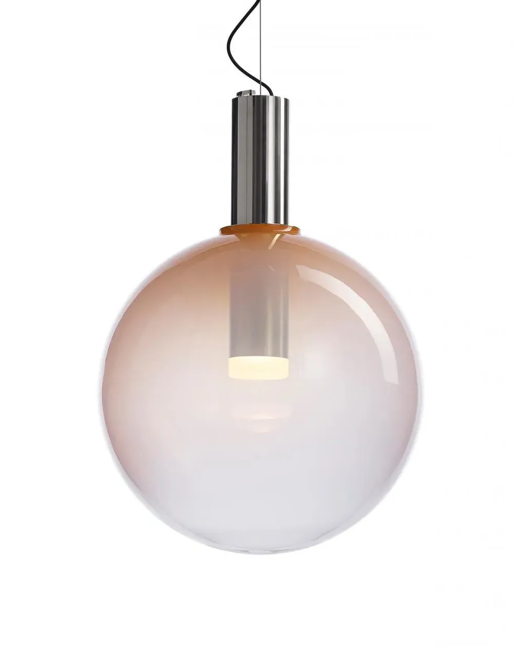 Large Pendant Light Ball - Pink, Glass image