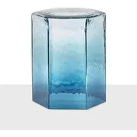 Medium Hex Table - Ocean Blue, Glass