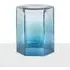 Medium Hex Table - Ocean Blue, Glass