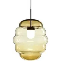 Medium Pendant Light - Amber, Handblown Glass