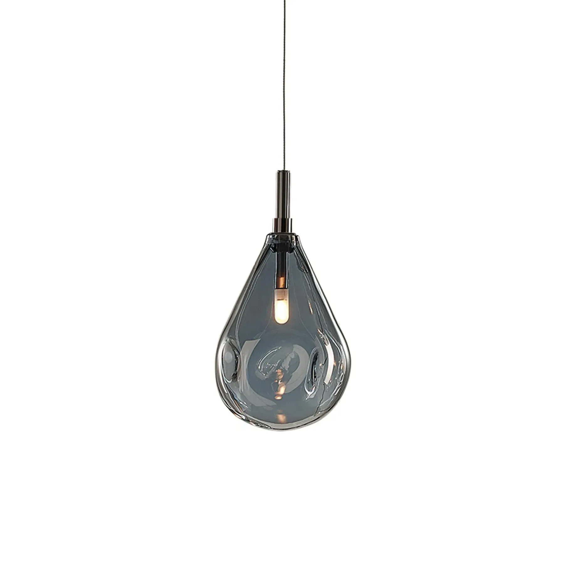 Mini Pendant Light Hand-Blown - Silver, Glass