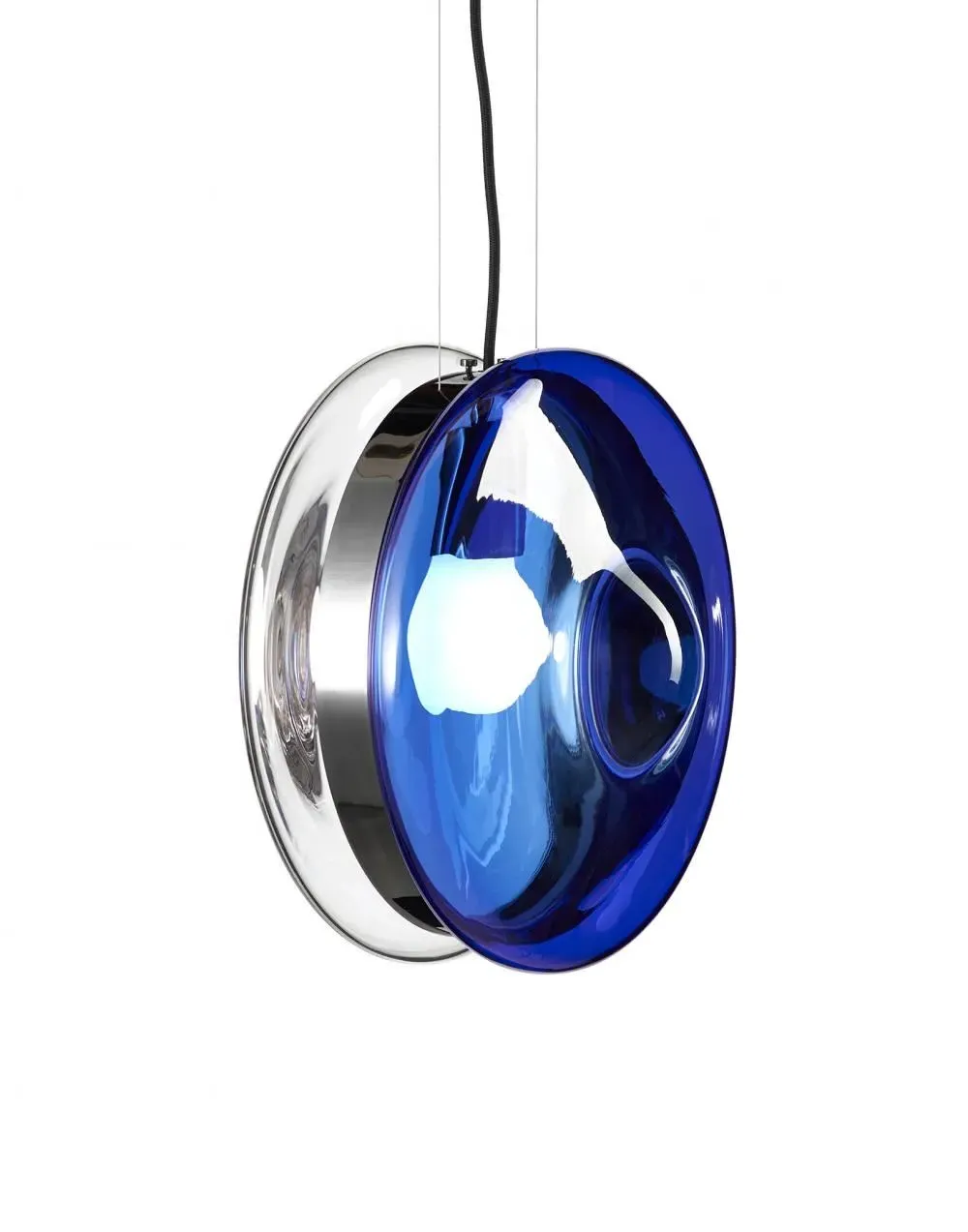 Orbital Pendant Light - Clear, Patina Brass