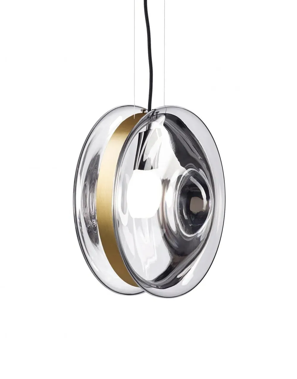 Orbital Pendant Light - Clear, Patina Brass image