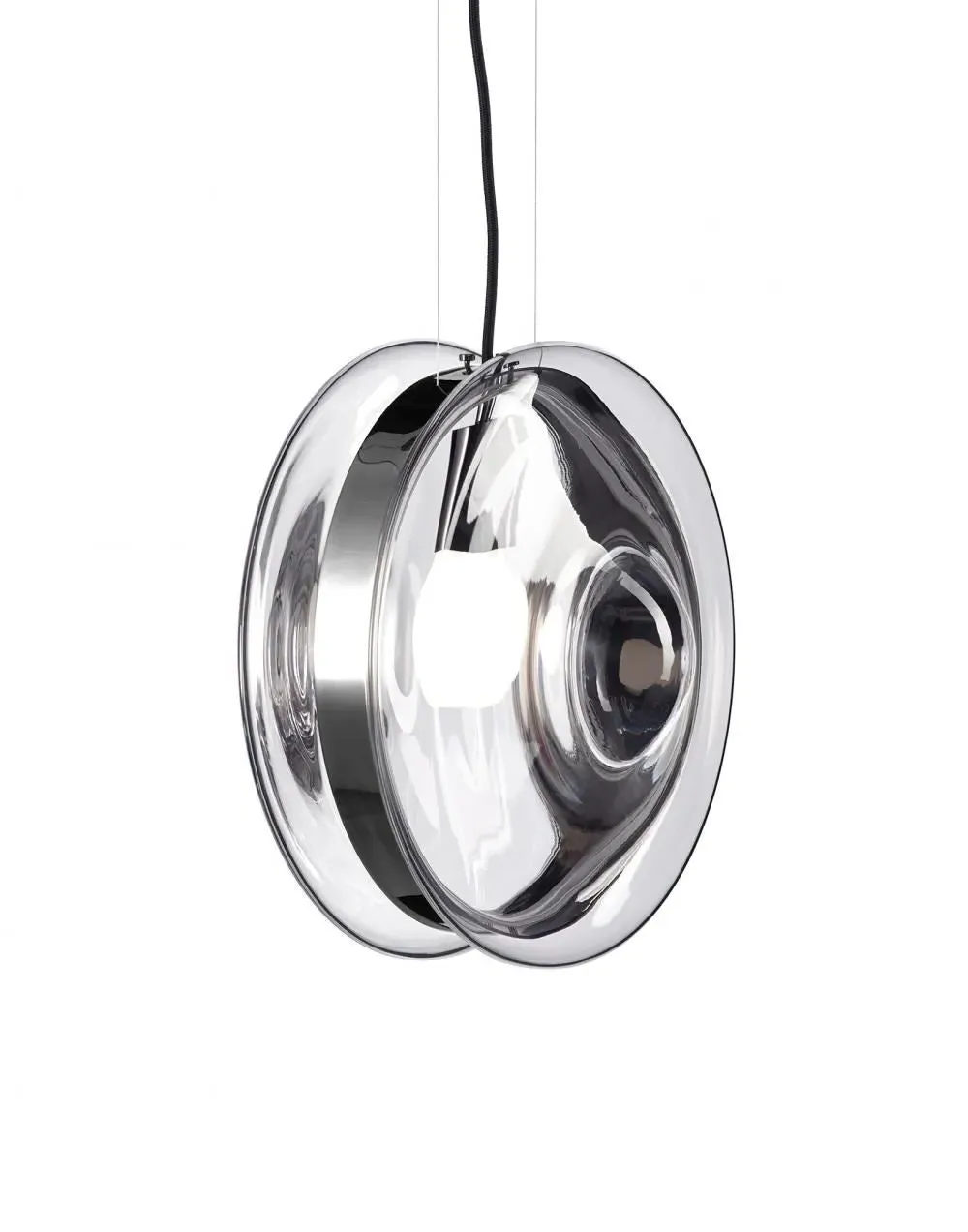 Orbital Pendant Light - Clear, Polished Nickel