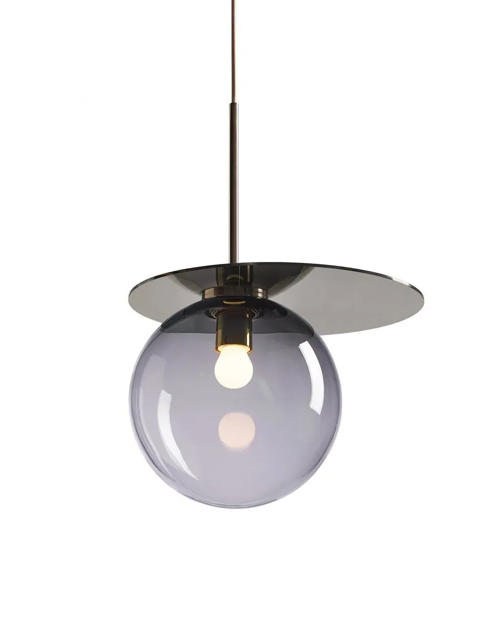 Pendant Light with Glass Ball - Light Grey