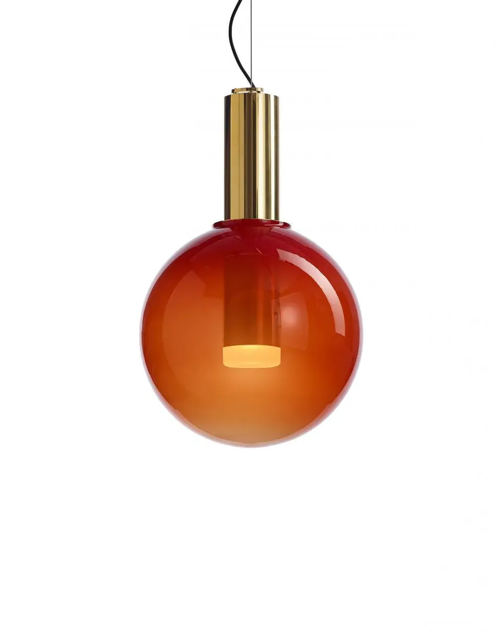 Small Ball Pendant Light - Red, Glass