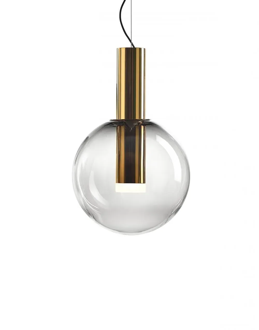 Small Ball Pendant Light - Smoke, Glass