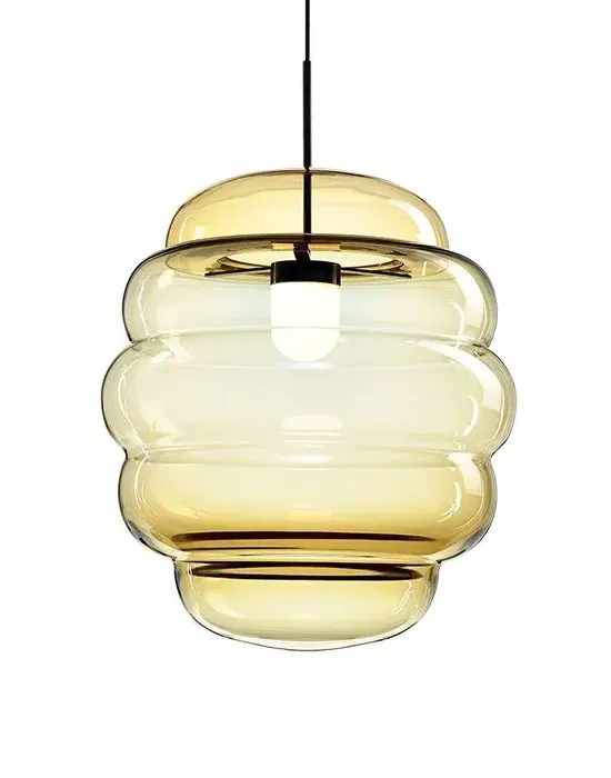 Small Pendant Light - Clear, Handblown Glass