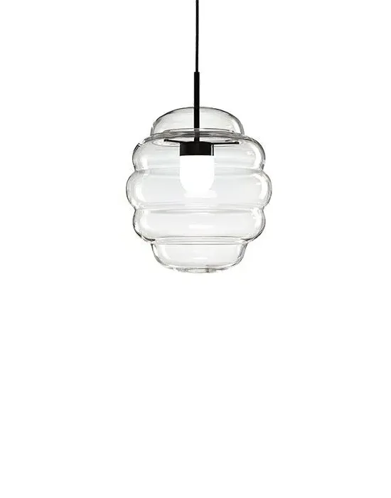 Small Pendant Light - Clear, Handblown Glass