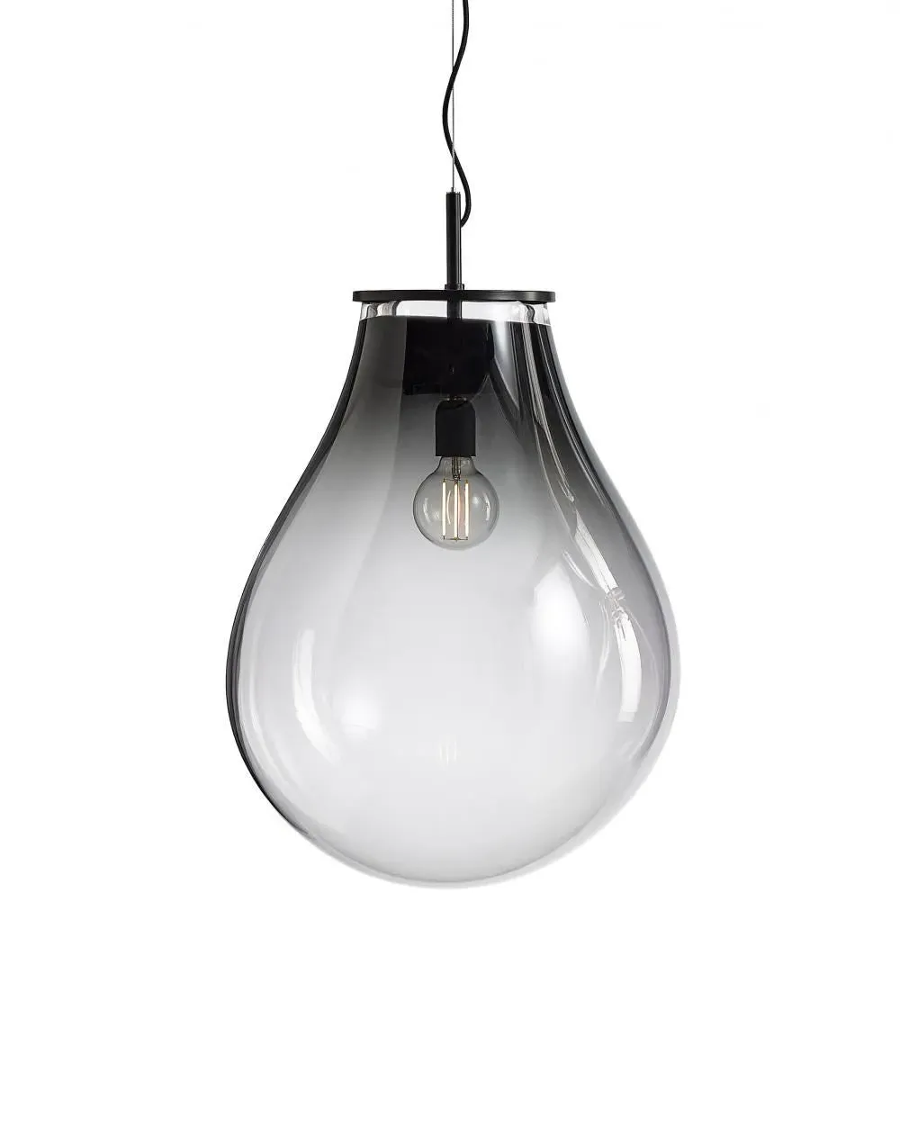 Small Pendant Light - Smoked, Glass