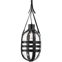 Tied Up Romance Type A Pendant Light - Crystal Glass, Leather