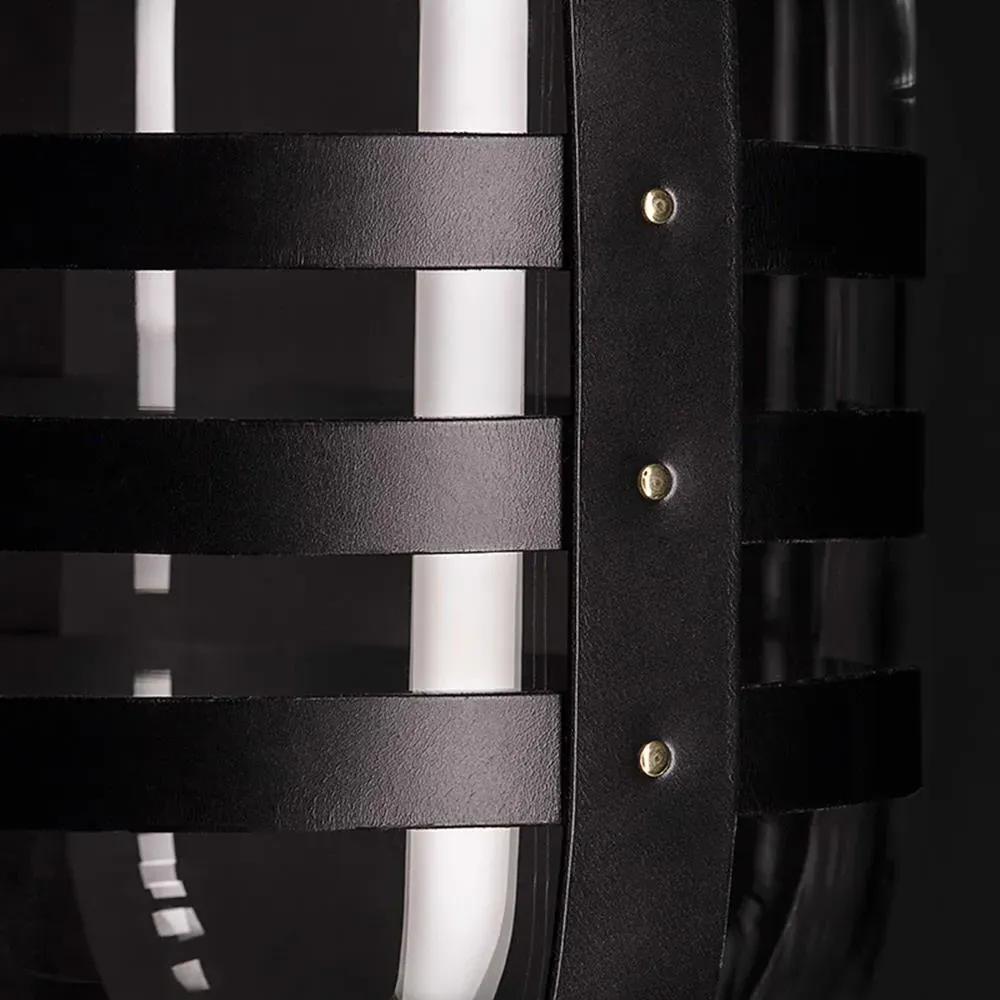 Tied Up Romance Type C Pendant Light - Crystal Glass, Leather