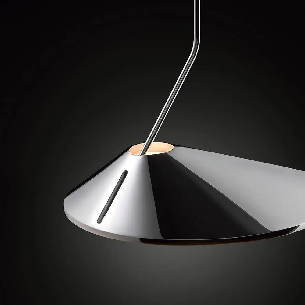 Cone Pendant Light with LED Dimmer - Copper