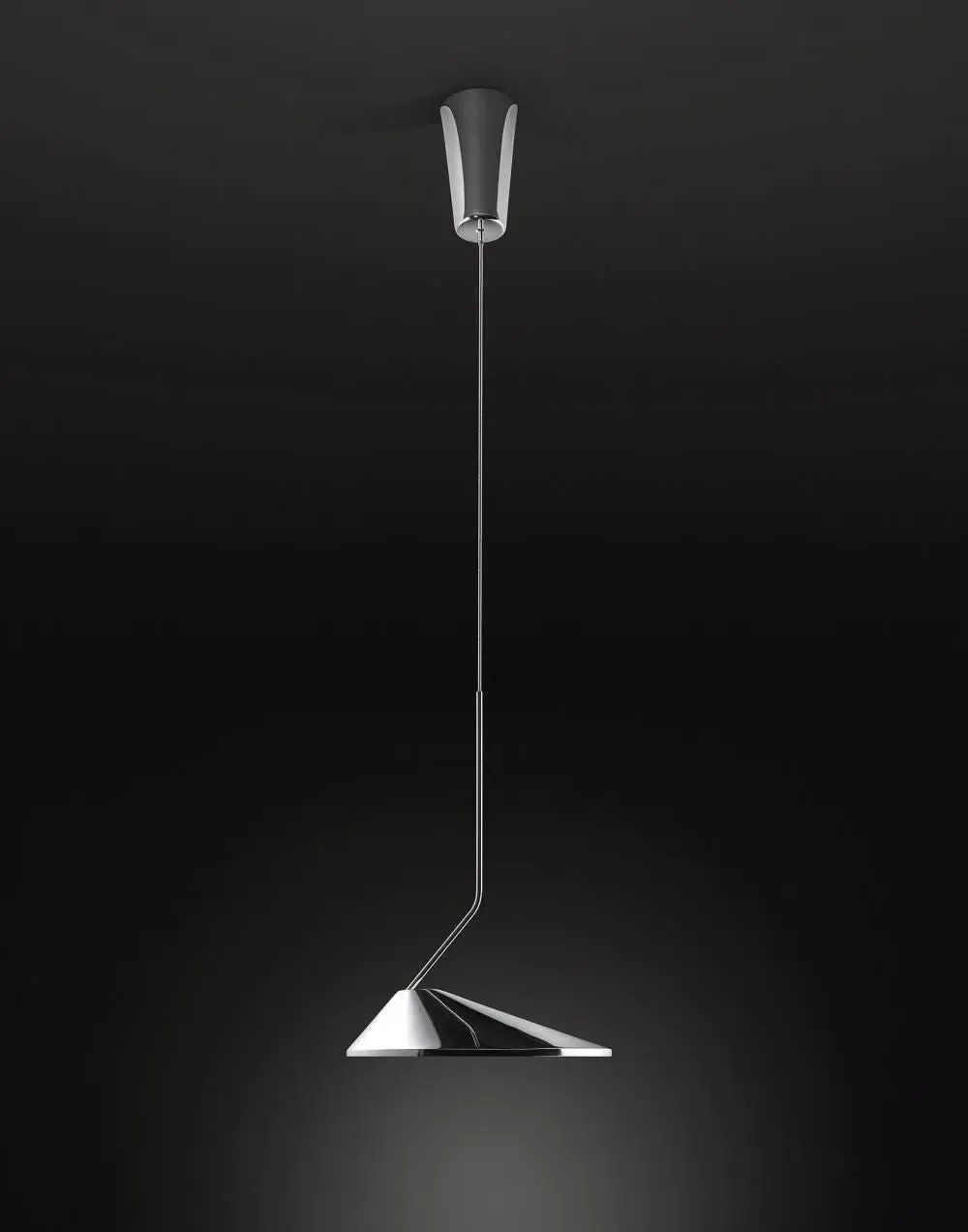 Cone Pendant Light with LED Dimmer - Copper