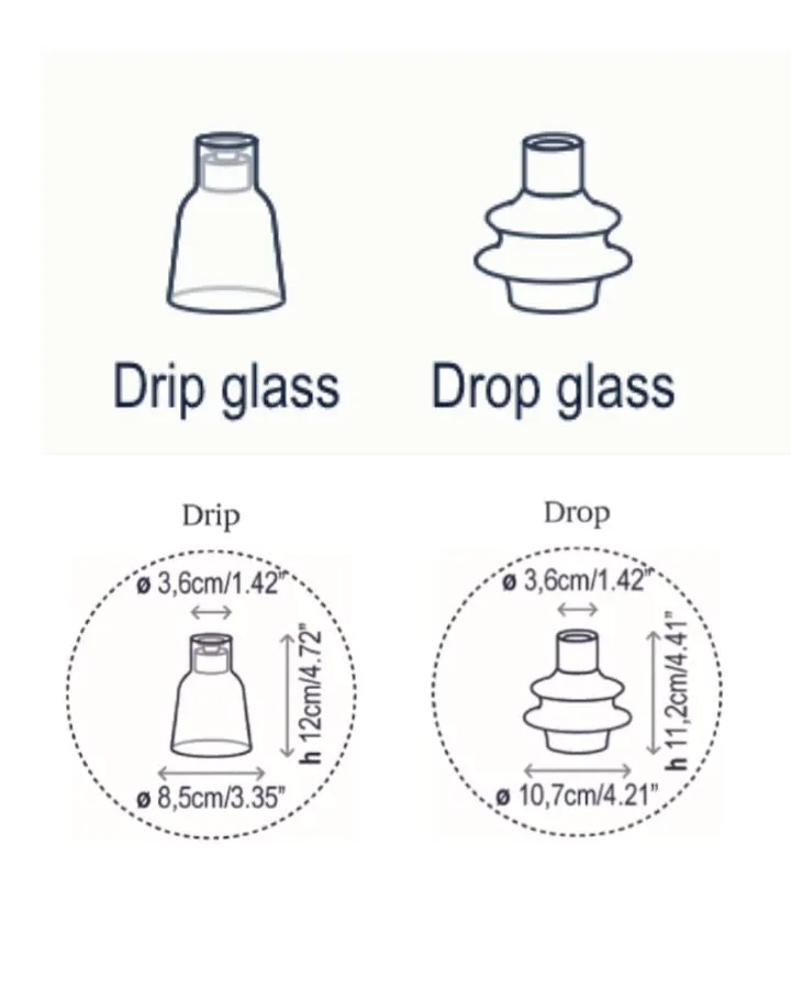 Drop Pendant Light - Blue, Borosilicate Glass