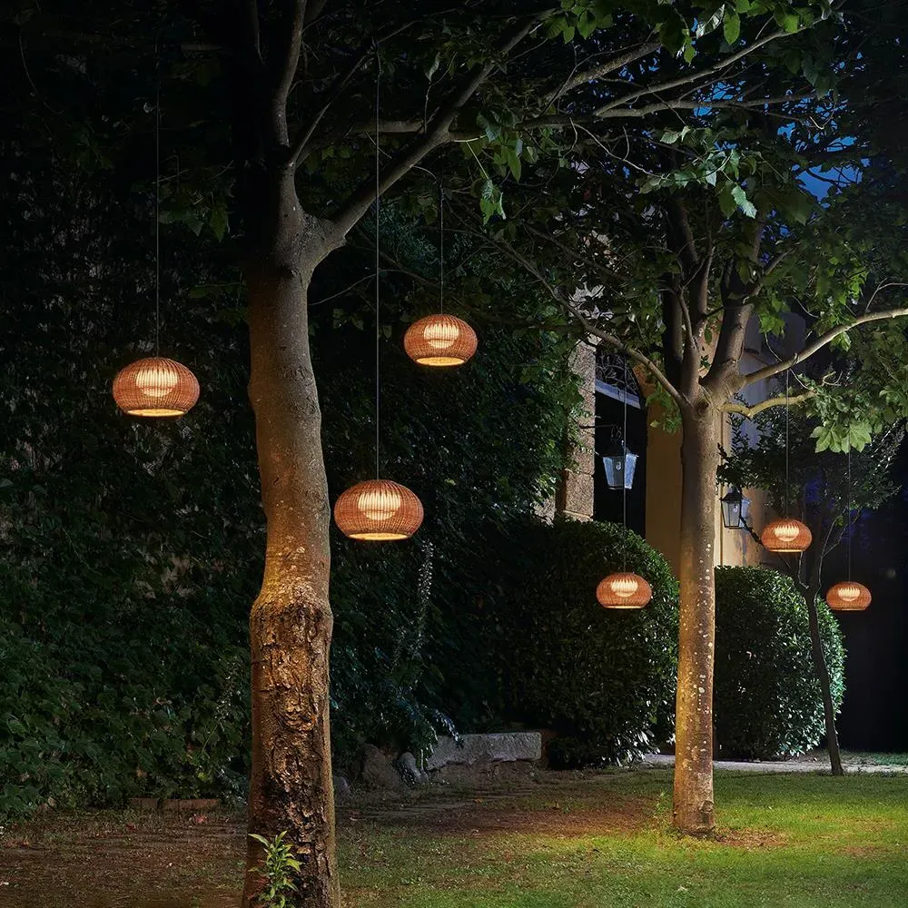 Hanging Outdoor Pendant Light - Brown