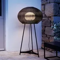 Outdoor Floor Light with Sea Urchin Shade - Brown