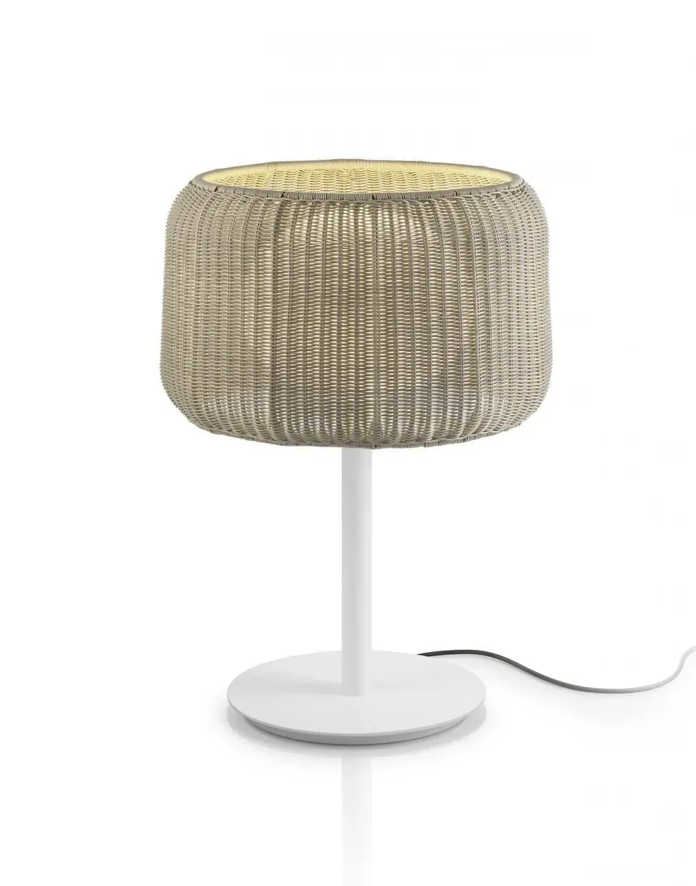 Outdoor Table Lamp with IP66 - Beige, Wicker image