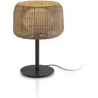 Outdoor Table Lamp with IP66 - Brown, Wicker