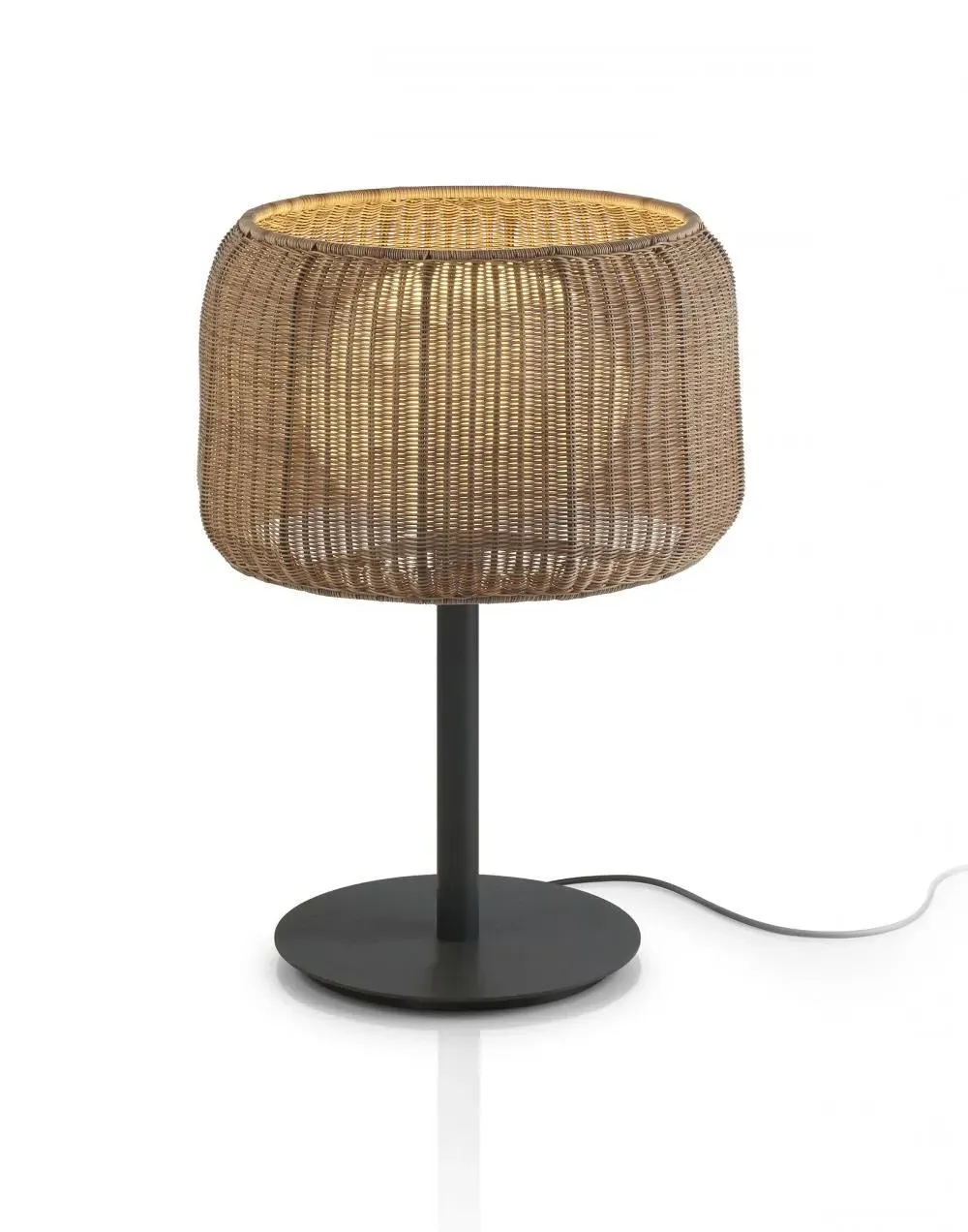 Outdoor Table Lamp with IP66 - Brown, Wicker