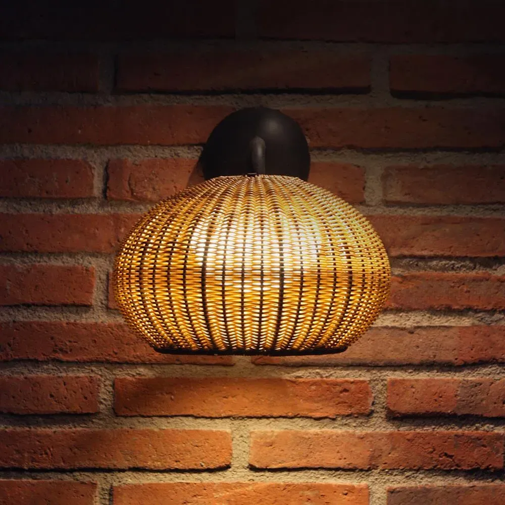 Outdoor Wall Light Sea Urchin Shade - Brown