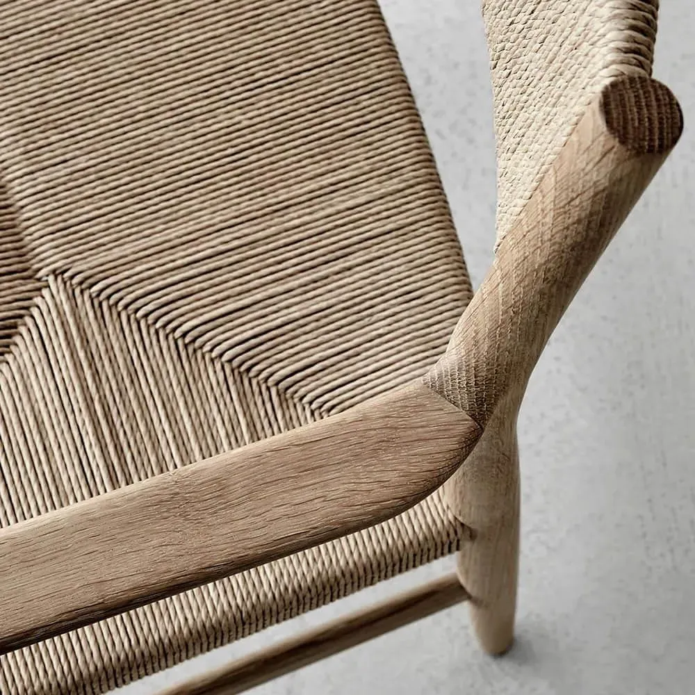 Dining Chair With Armrests - Fumed Oak