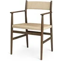 Dining Chair With Armrests - Fumed Oak