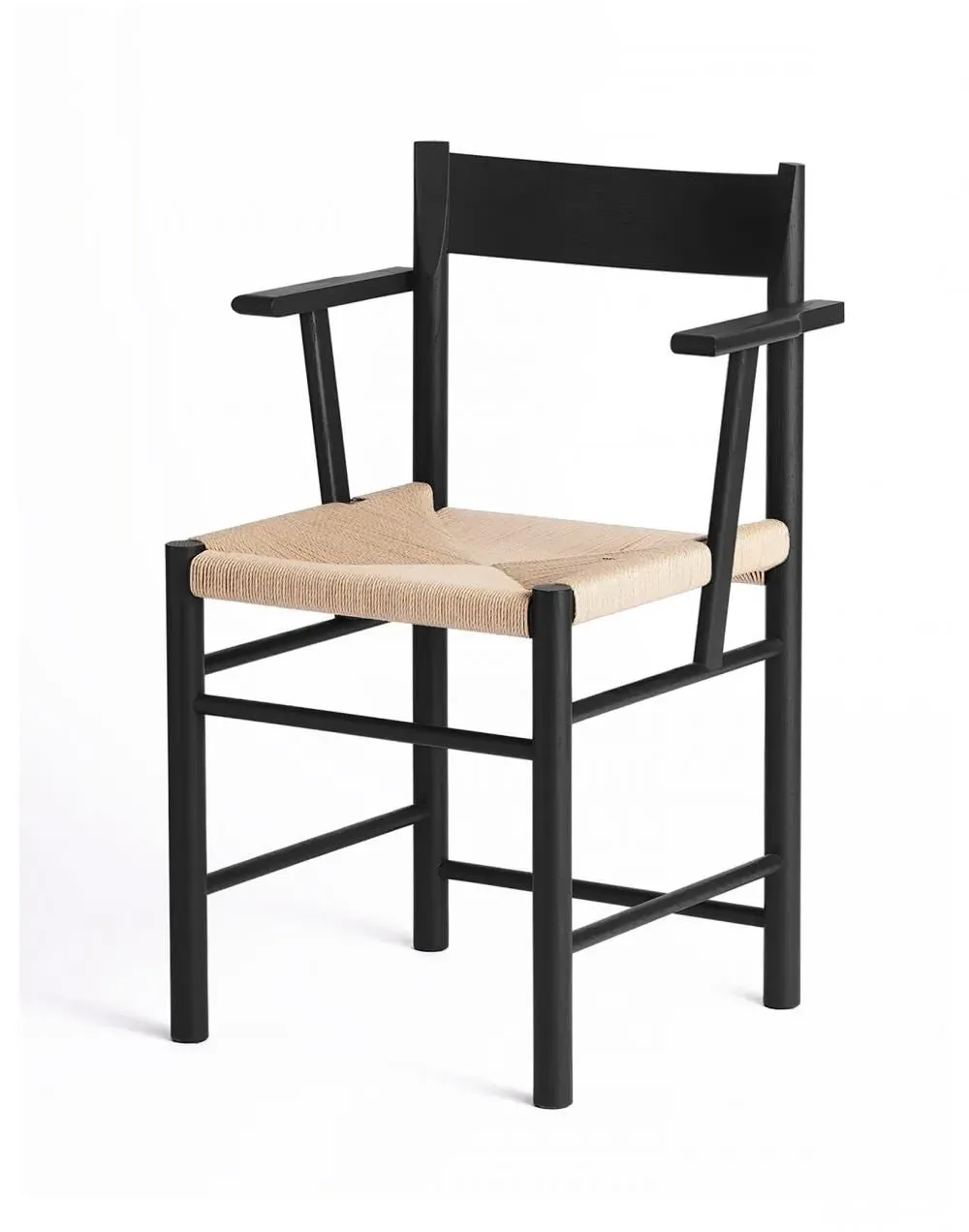 Dining Chair with Paper Cord Seat - Black, Ash