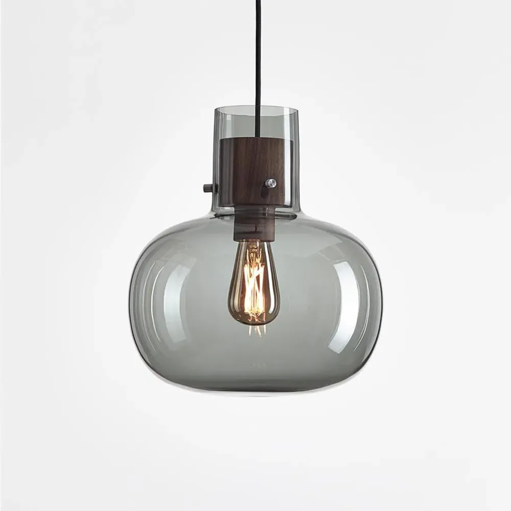 Awa Small Pendant Light - Transparent, American Walnut image