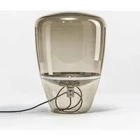 Balloons Large Table Lamp - Chrome, Smoke Brown Glass