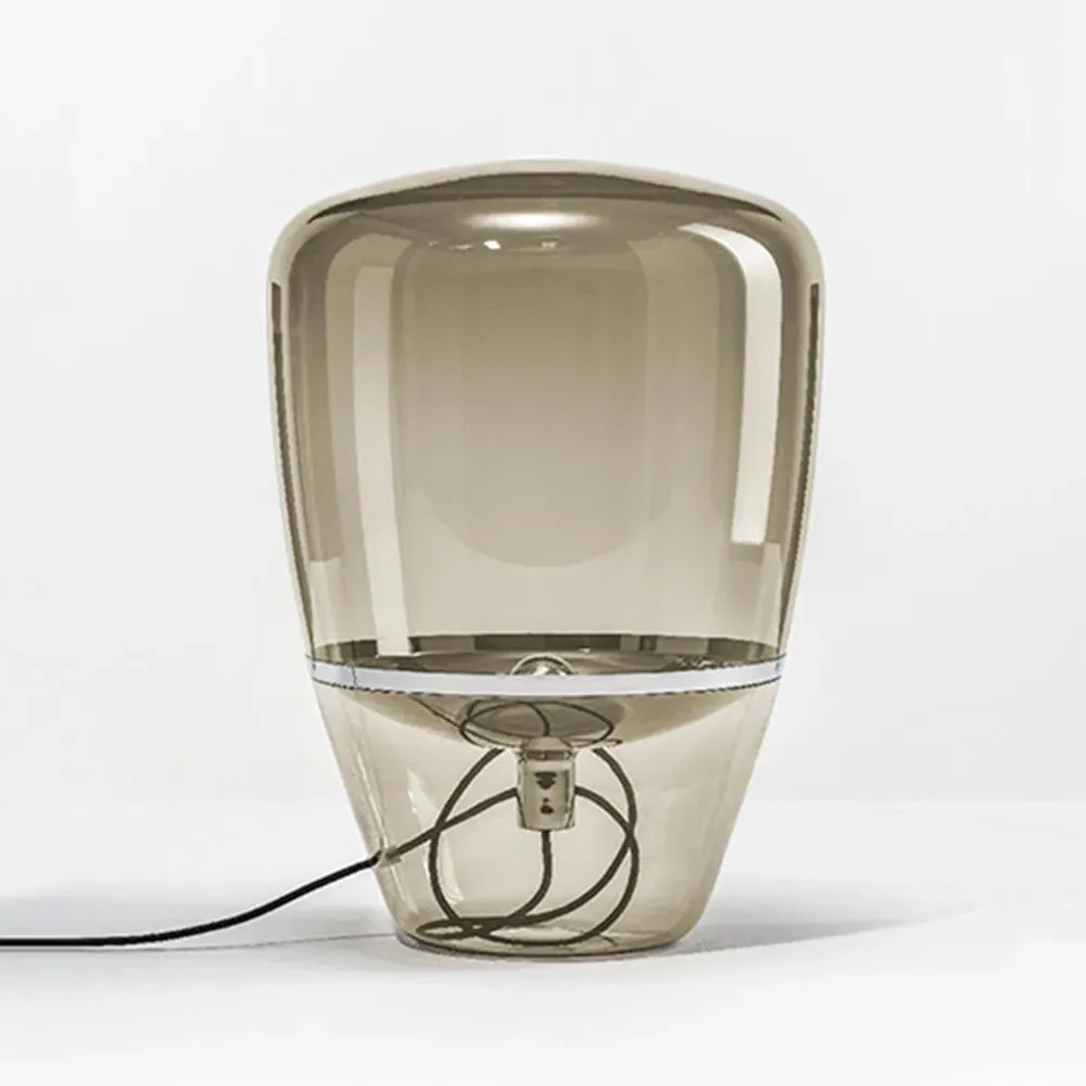 Balloons Large Table Lamp - Chrome, Smoke Brown Glass image