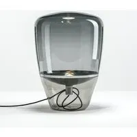 Balloons Large Table Lamp - Chrome, Smoke Grey Glass