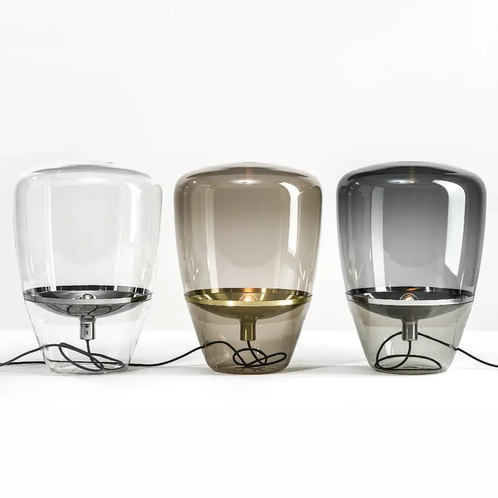 Floor Lamp with Reflector - Orange, Glass