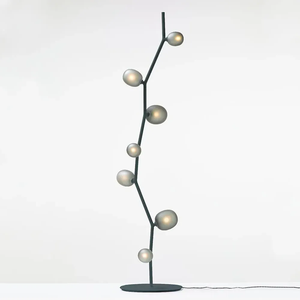 Ivy Floor Light - Smoke Grey, Glass