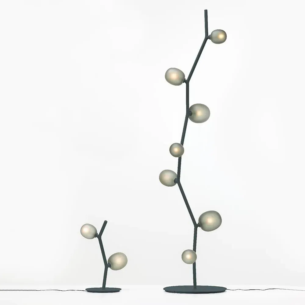 Ivy Table Lamp - Smoke Grey, Glass