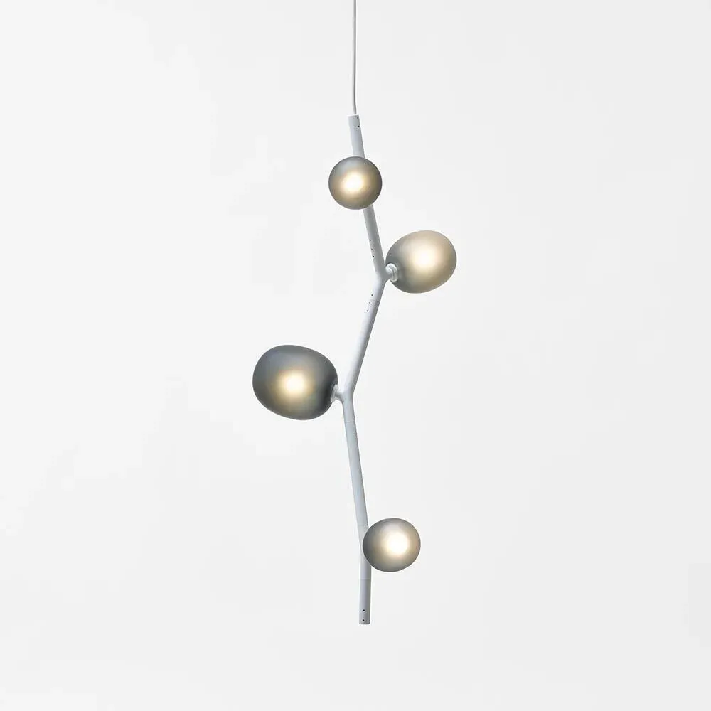 Ivy XL Vertical Pendant Light - Smoke Grey, Glass