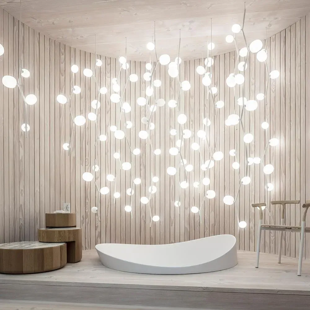 Ivy XS Vertical Pendant Light - Opal, Glass