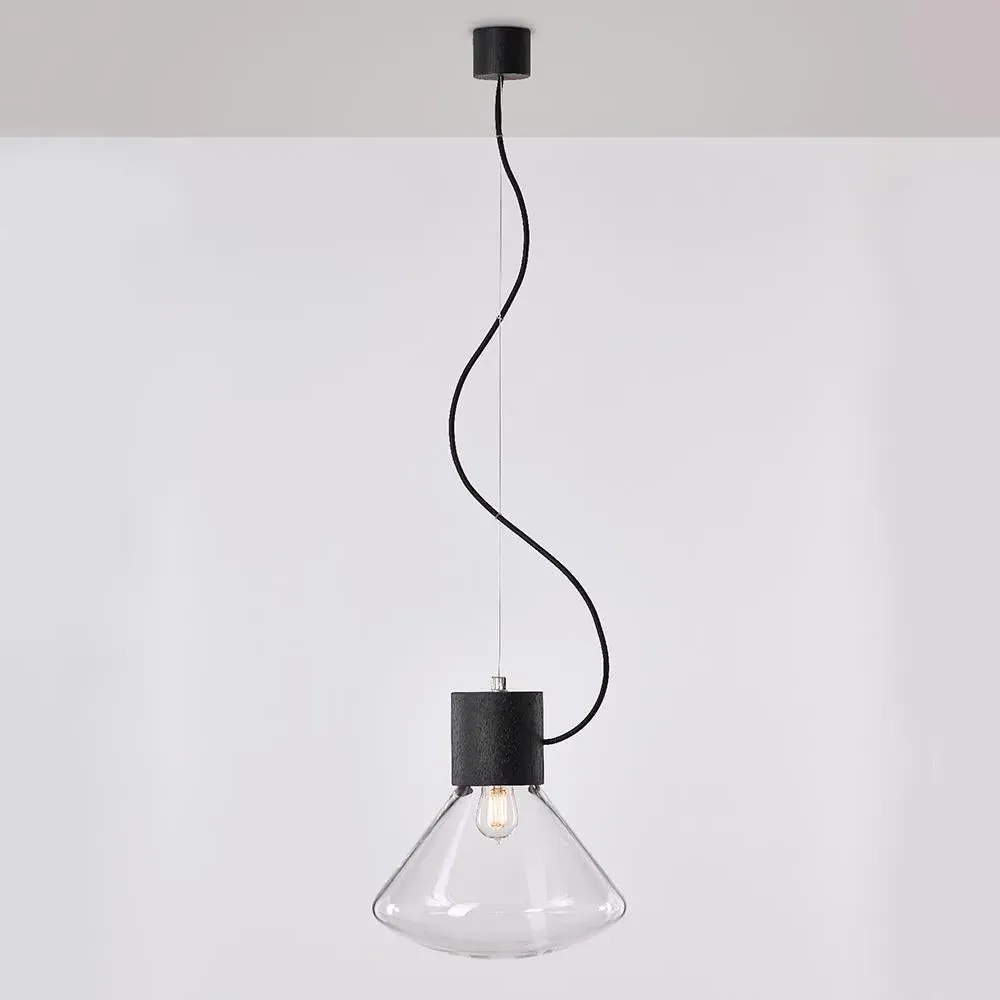 Large Pendant Light - Violet, Oak