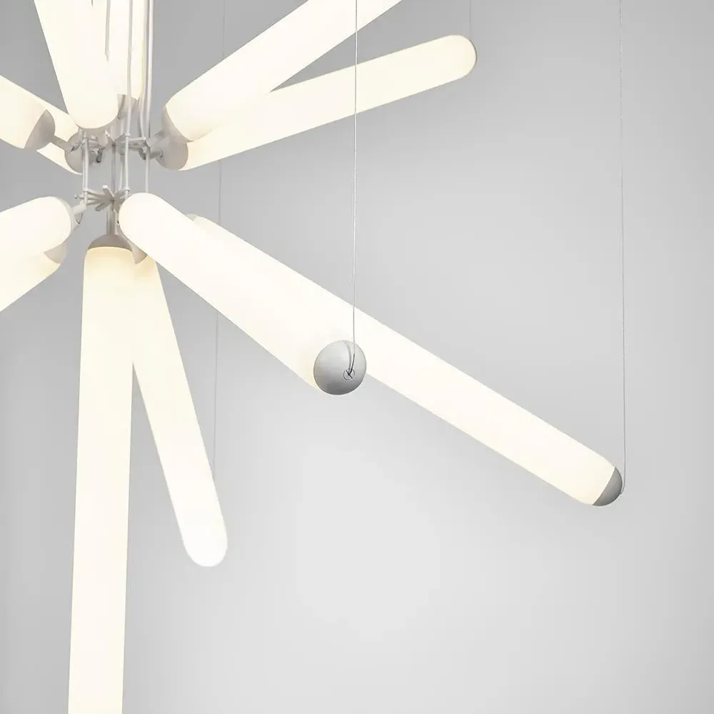 Large Sparkle Chandelier - Black, Opaline Glass