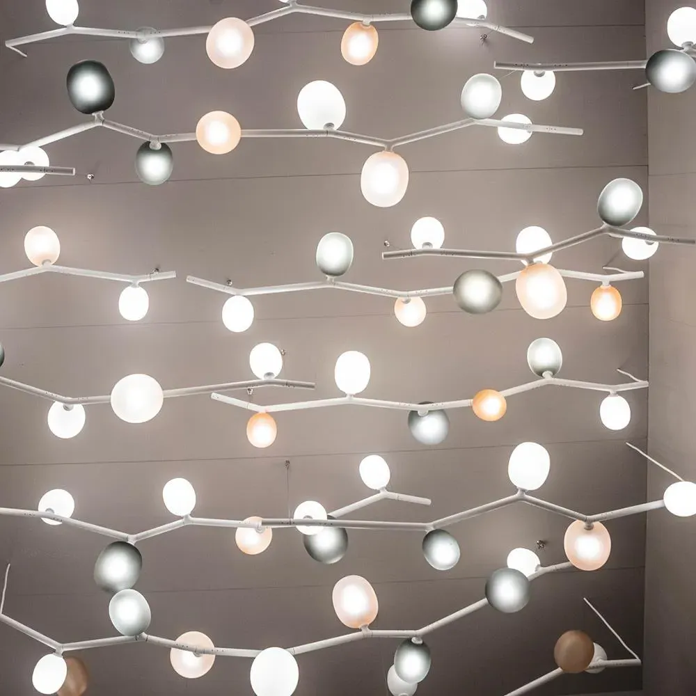 Medium Horizontal Pendant Light - Smoke Grey, Glass