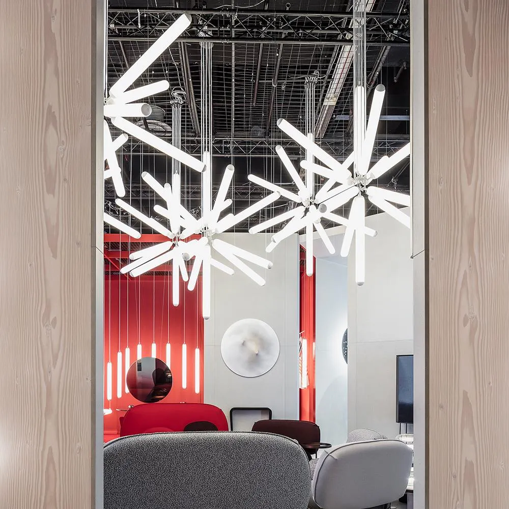 Medium Sparkle Chandelier - Black, Opaline Glass