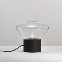 Muffins Small Table Light - Triplex Opal, European Oak