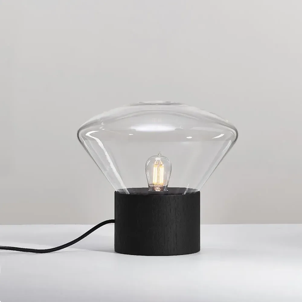 Muffins Small Table Light - Triplex Opal, European Oak