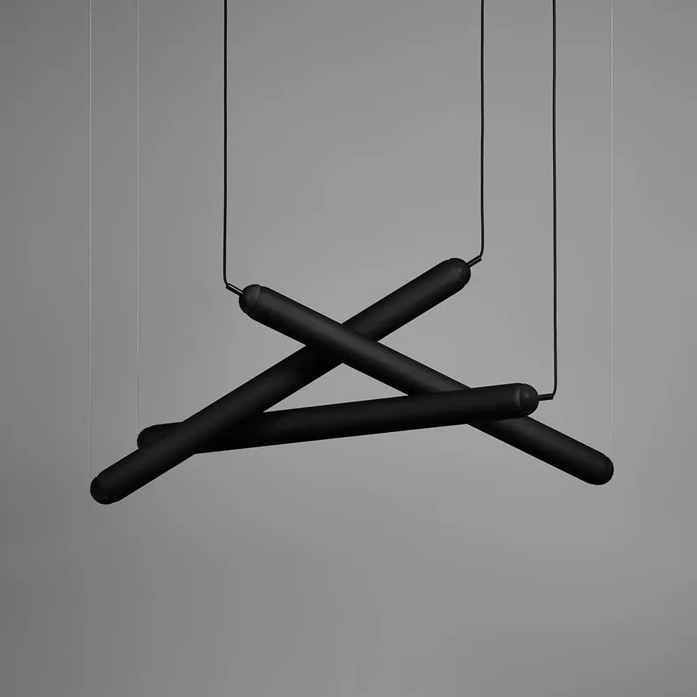 Puro Small Chandelier - Black, Opal