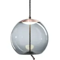 Round Pendant Light - Smoke Brown, Glass
