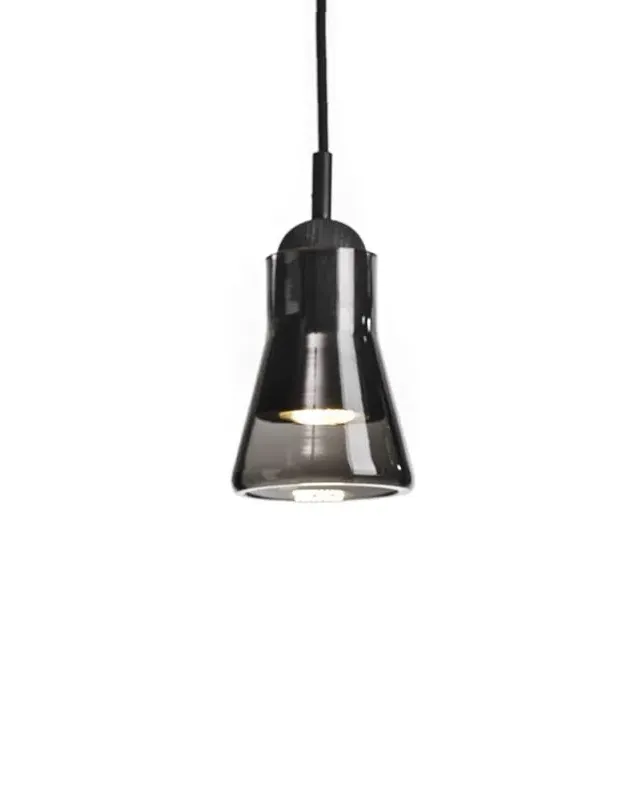 Shadows 1 Pendant Light - Smoke Grey, European Oak