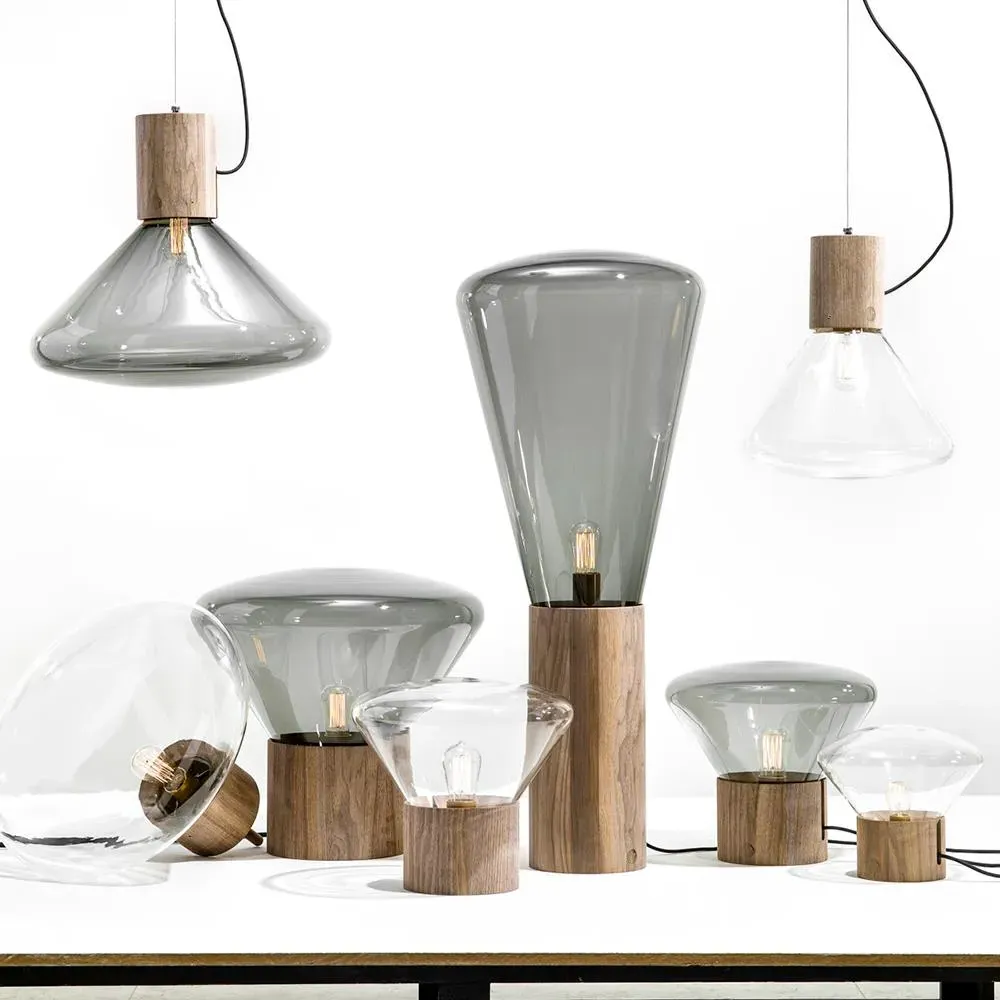 Small Pendant Light - Cognac, Oak